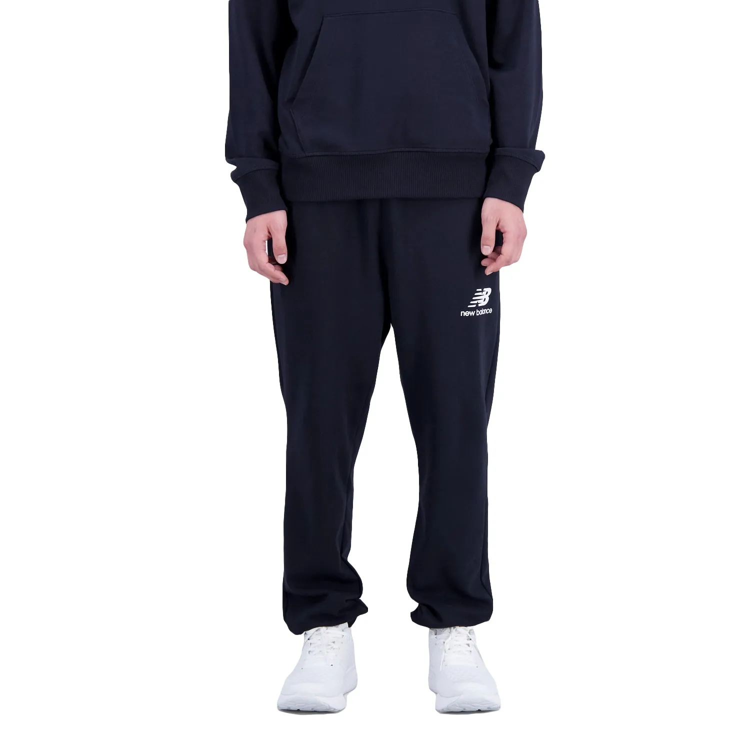 New Balance Men Essentials Stacked Logo French Terry Sweatpant Black MP31539-BLK