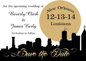 NEW ORLEANS SKYLINE CUSTOM INVITATION