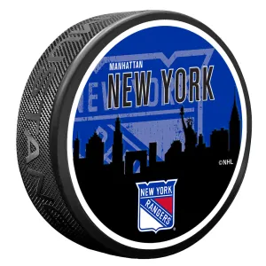 New York Rangers Skyline Puck