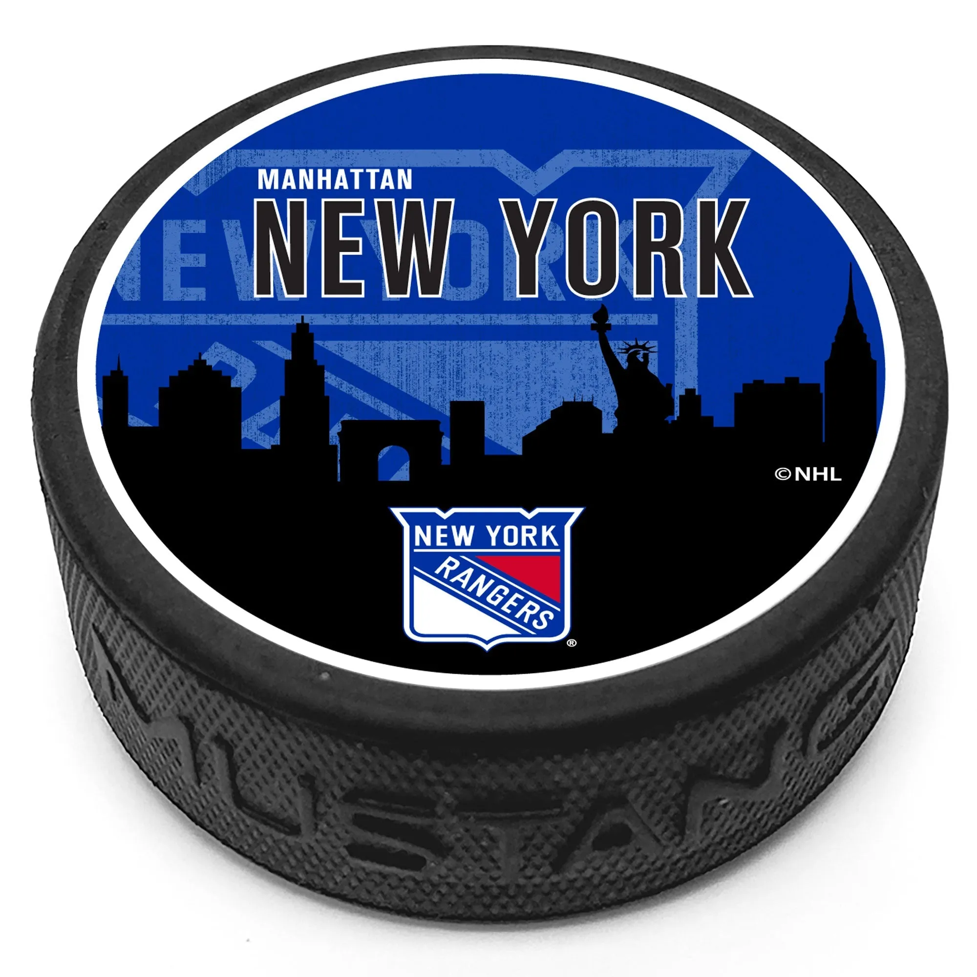 New York Rangers Skyline Puck