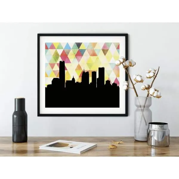 Oklahoma City, Oklahoma geometric skyline