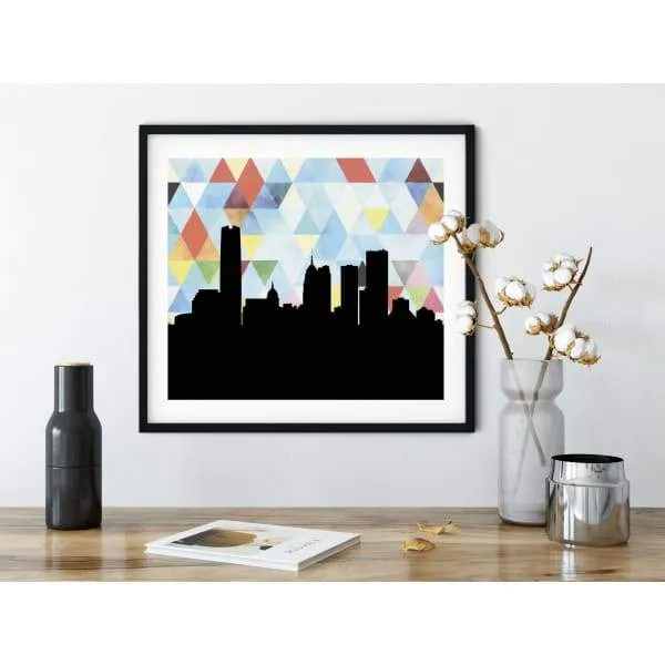 Oklahoma City, Oklahoma geometric skyline