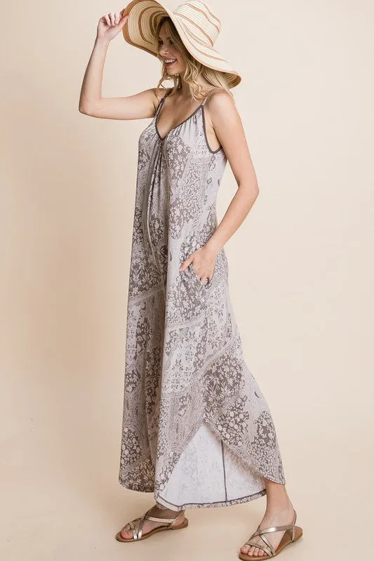 PAISLEY PRINTTED JUMPSUIT