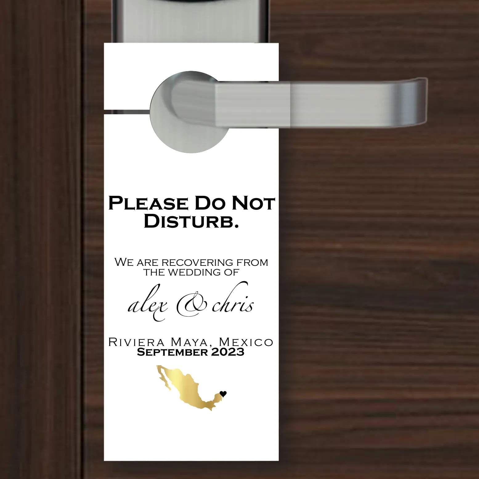 Personalized Wedding Door Hangers - Map