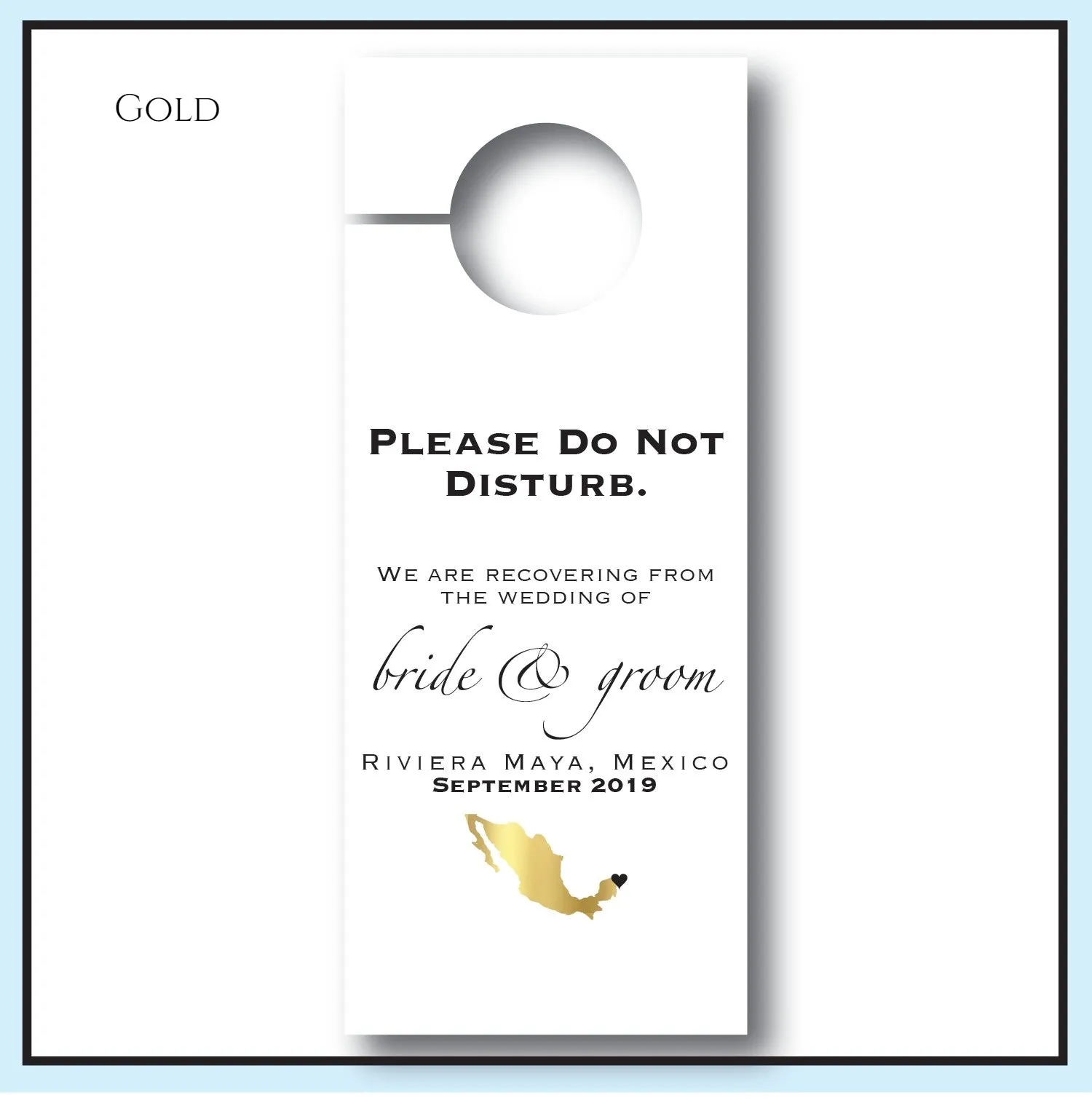Personalized Wedding Door Hangers - Map
