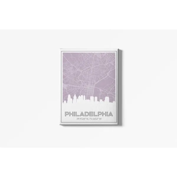 Philadelphia Pennsylvania skyline and map | Handshake