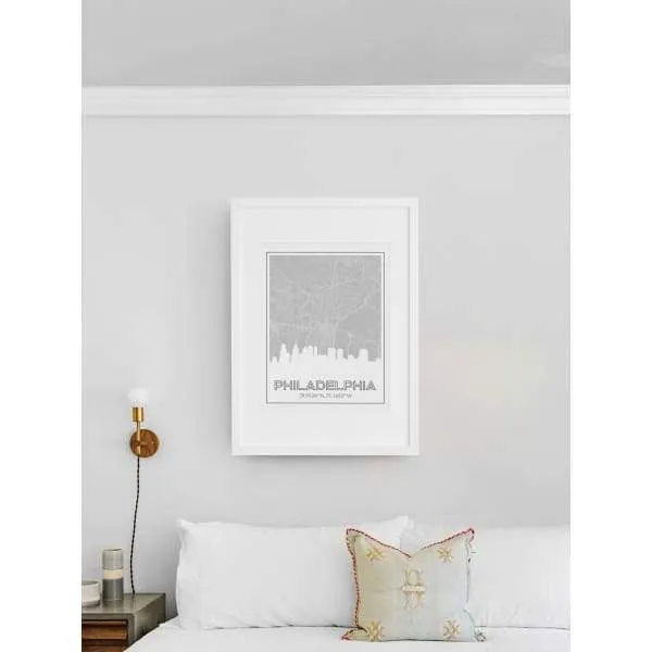 Philadelphia Pennsylvania skyline and map | Handshake