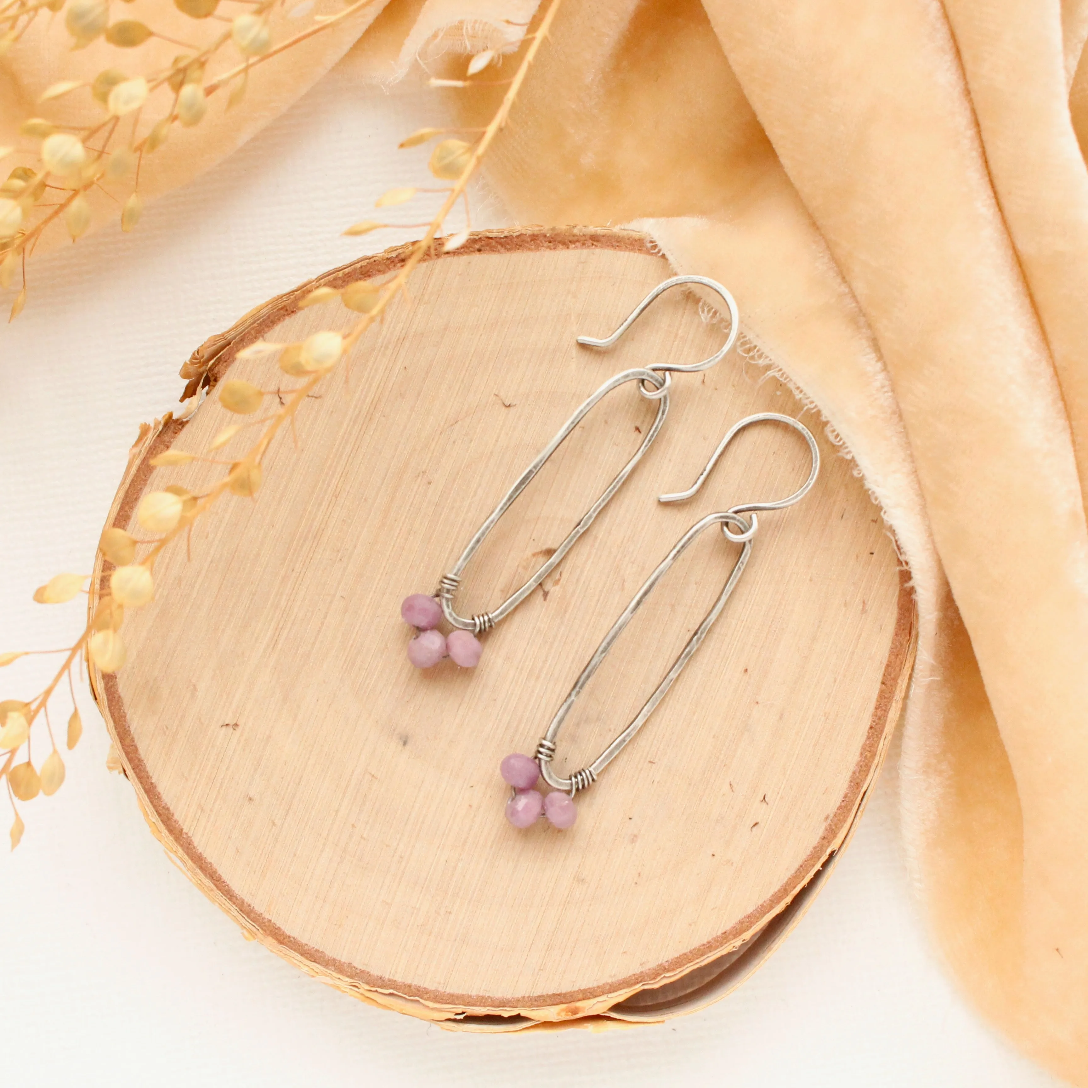 Phosphosidierite Forged Long Hoop Earrings