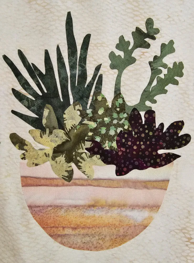 Pine Needles Prickly Pots Traditional Applique Quilt Kit PP01