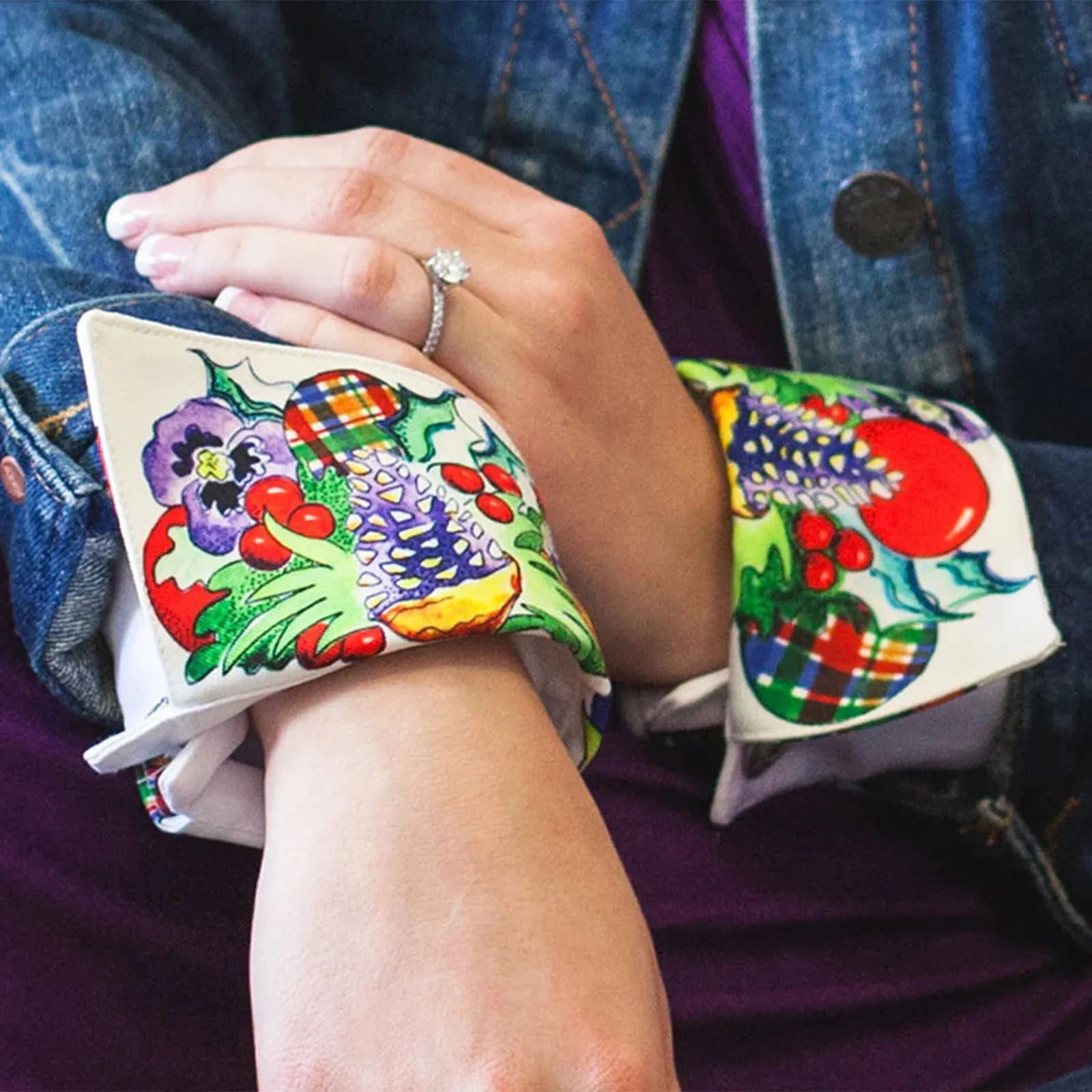 Pinecones, Pansies, & Plaid French Cuffs