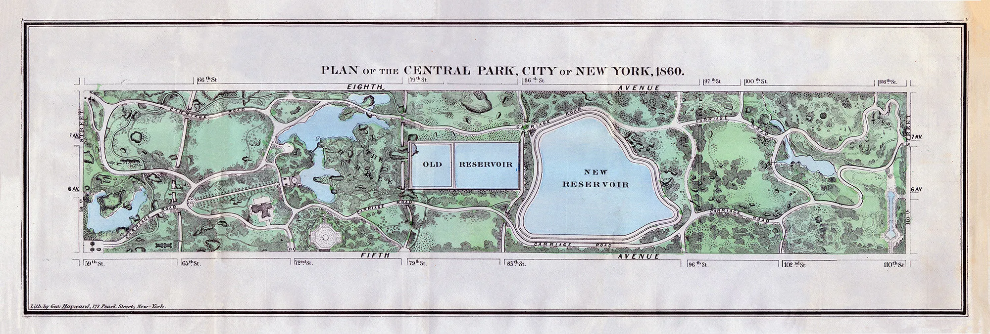 Plan of the Central Park, City of New York, 1860