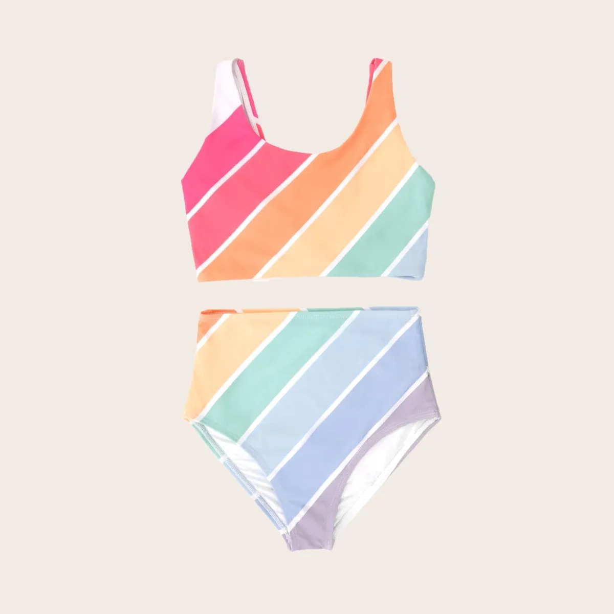 Playa del Rey Rainbow Two Piece Tank Swimsuit