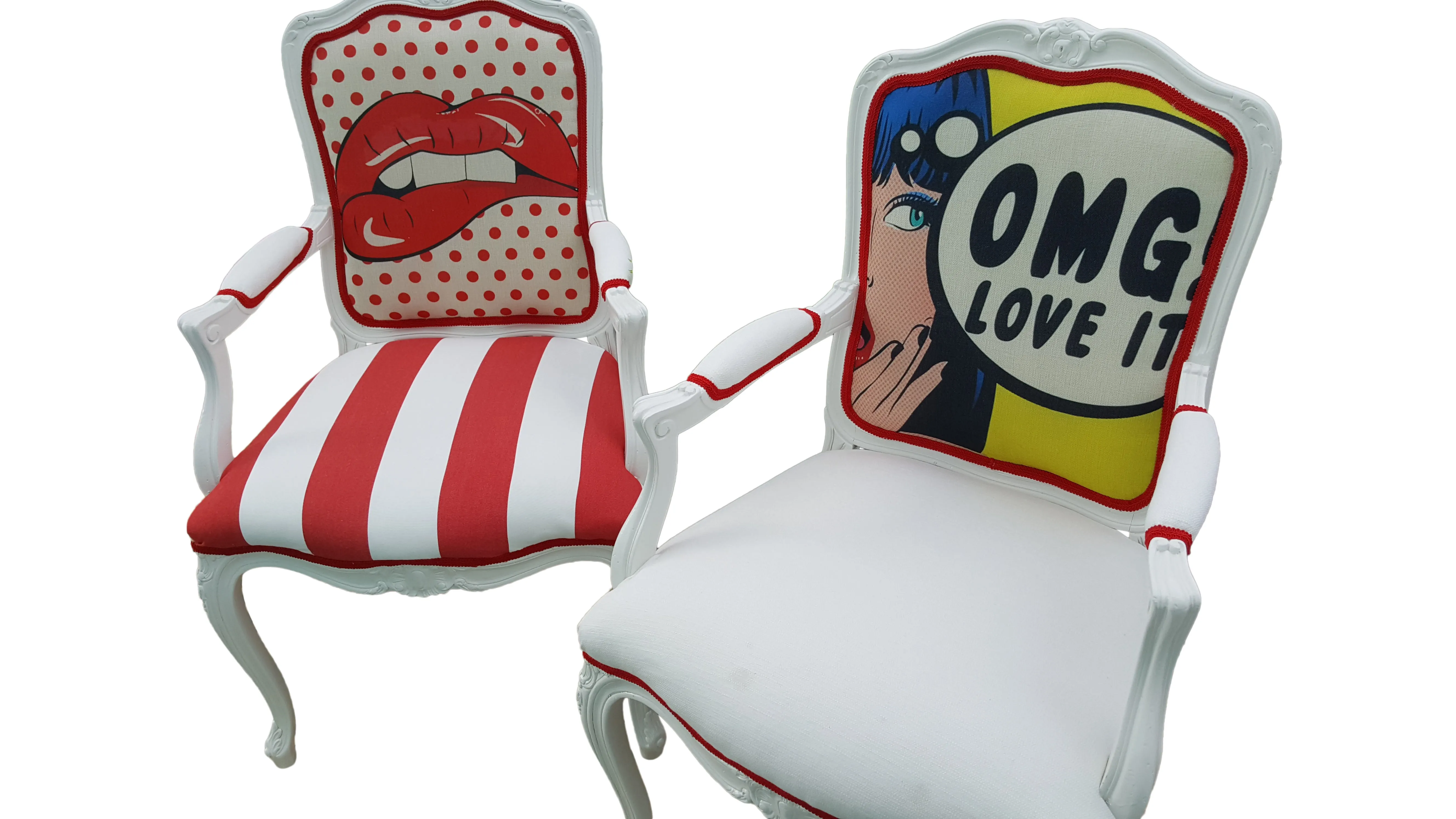 Pop Art Armchair - Red Lips