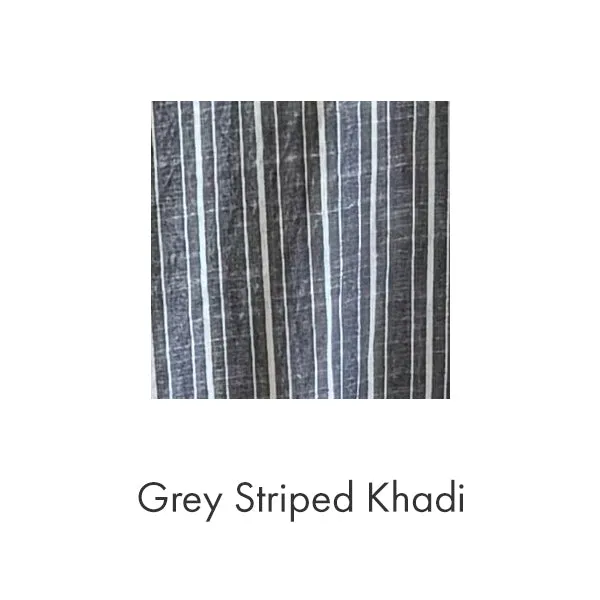 Potter's Top in Grey Striped Khadi