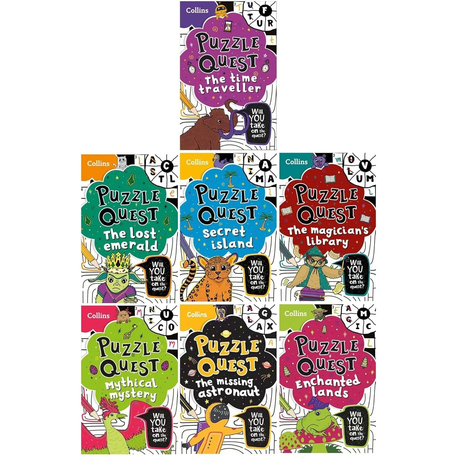 Puzzle Quest Series 7 books Collection Set (The Time Traveller, The Missing Astronaut)