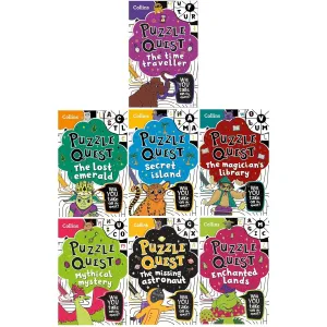 Puzzle Quest Series 7 books Collection Set (The Time Traveller, The Missing Astronaut)