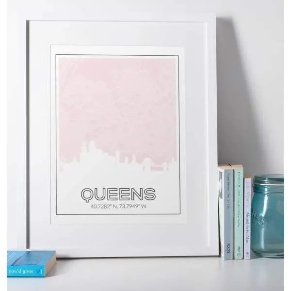 Queens, New York road map and skyline | Handshake