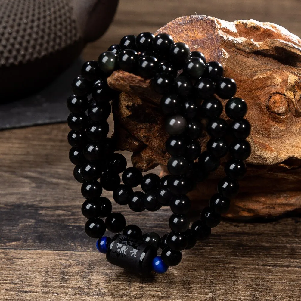 Rainbow Obsidian Dragon / Phoenix Bracelet