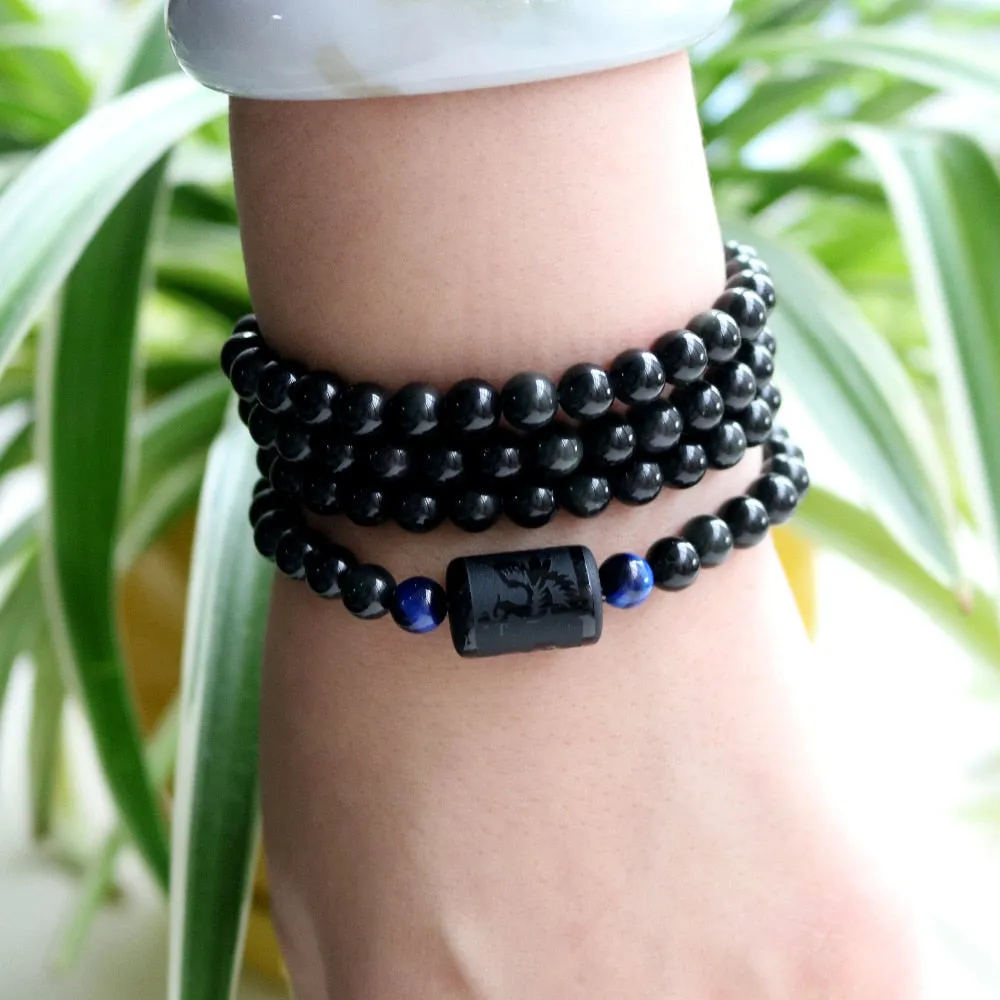Rainbow Obsidian Dragon / Phoenix Bracelet
