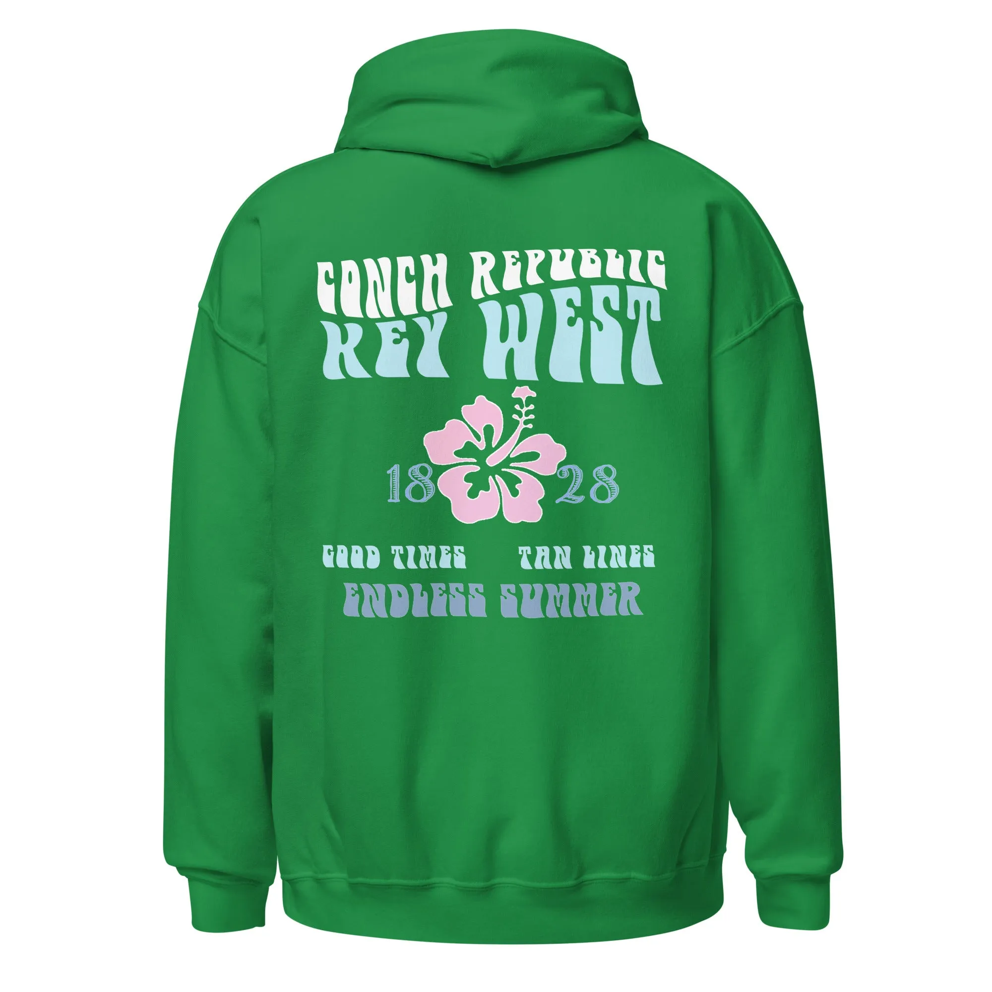 Retro Style Conch Republic Key West Beach Hoodie 1828 Endless Summer