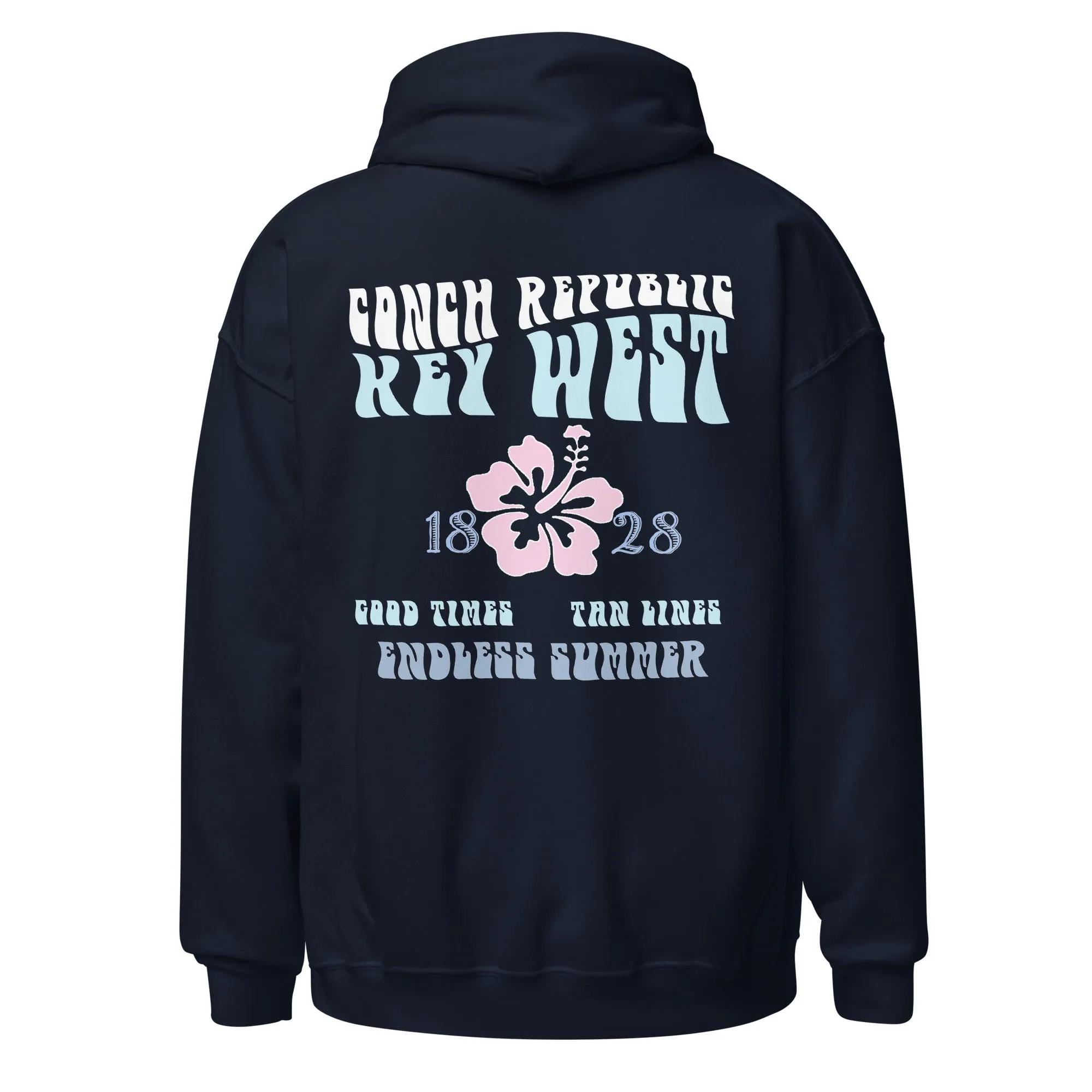 Retro Style Conch Republic Key West Beach Hoodie 1828 Endless Summer