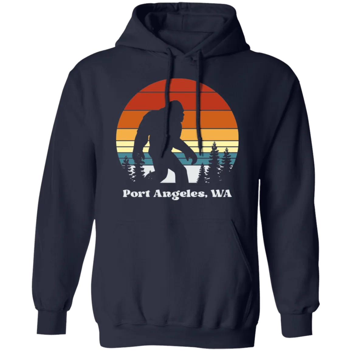Retro Sunset Sasquatch - Port Angeles Shirts