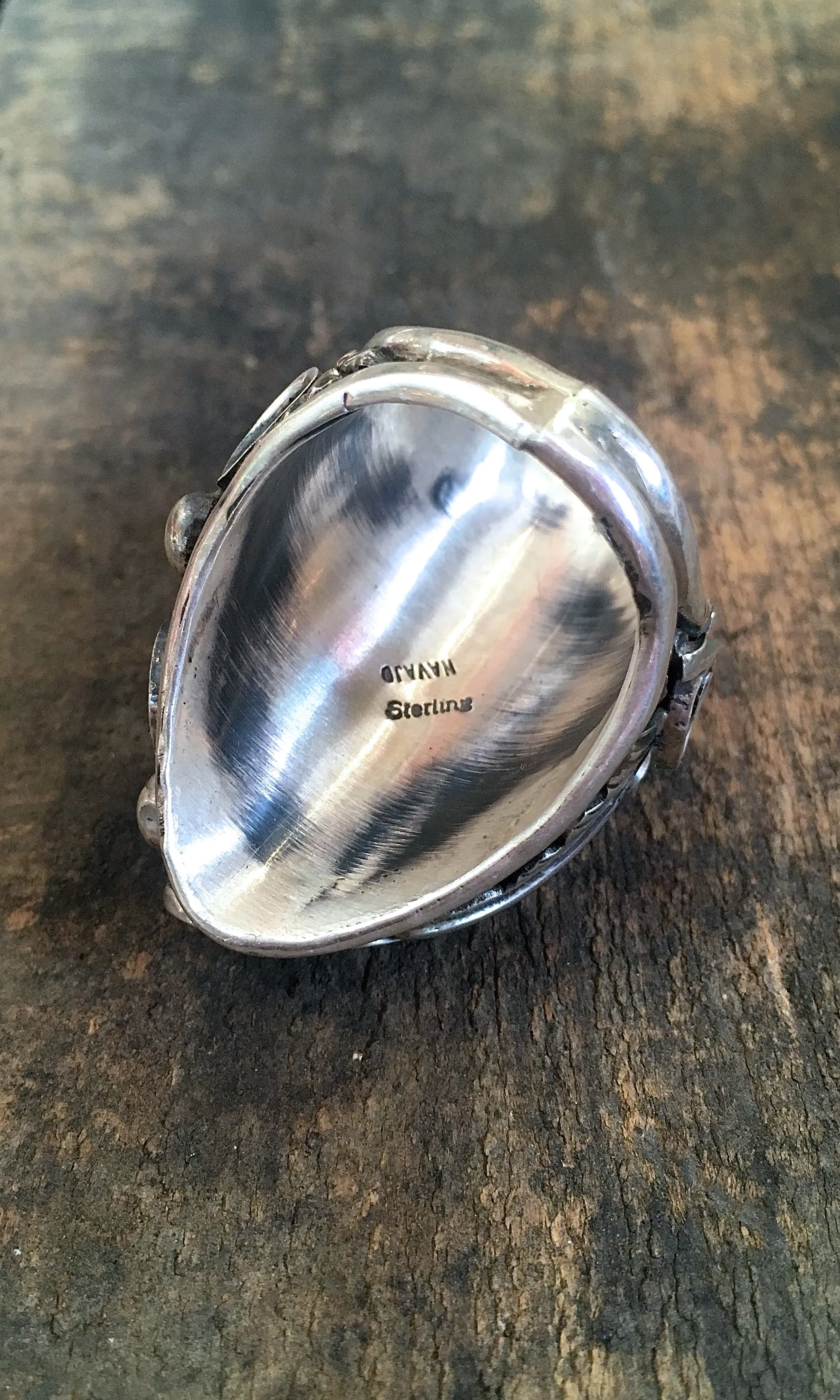 RING IT ON Vintage Style Navajo Silver Ring with Handcrafted Badger Claw, Sz 11
