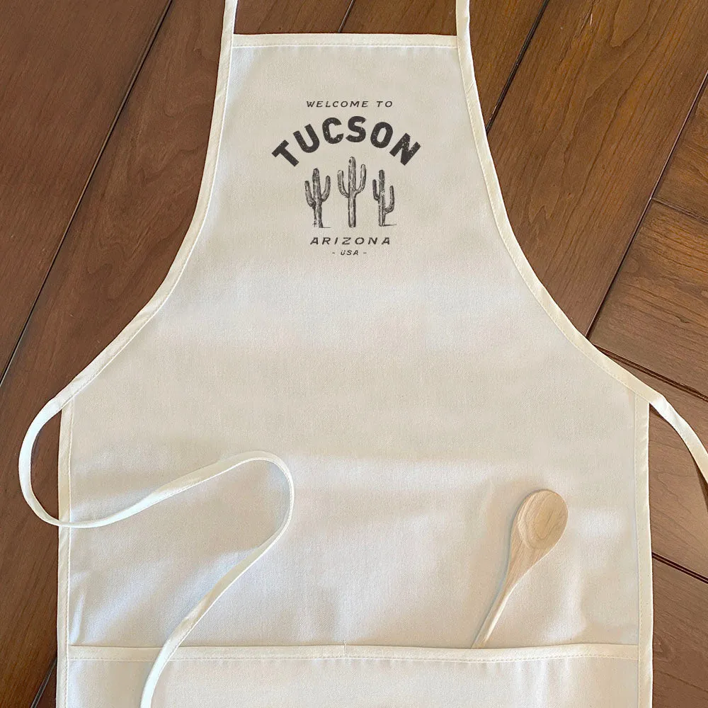 Saguaro Cactus w/ City, State - Women's Apron