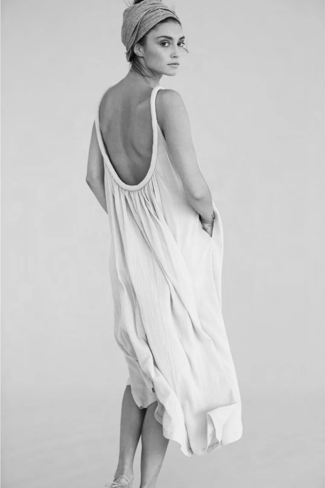 Sahara Chemise Dress French Blue Cotton Gauze