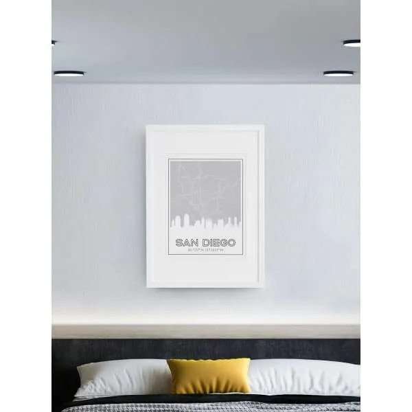 San Diego, California skyline and map | Handshake