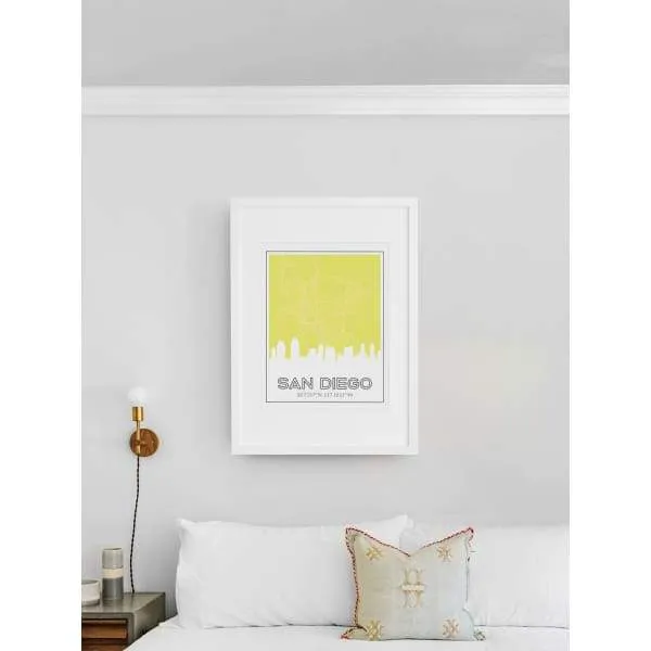 San Diego, California skyline and map | Handshake