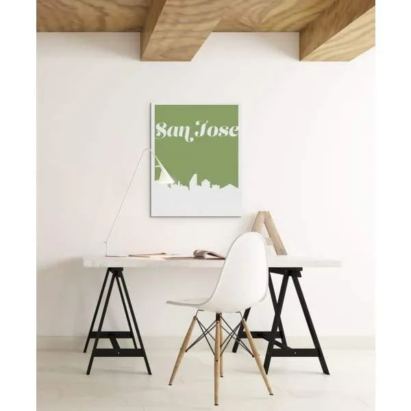 San Jose, California retro inspired city skyline