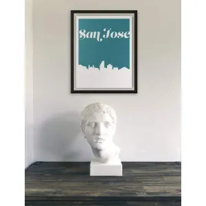 San Jose, California retro inspired city skyline