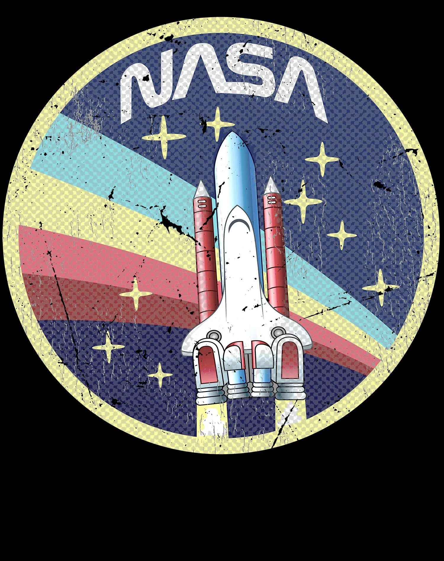 Science Space NASA Logo Rocket Retro Vintage Nerd Geek Chic Official Men's T-shirt
