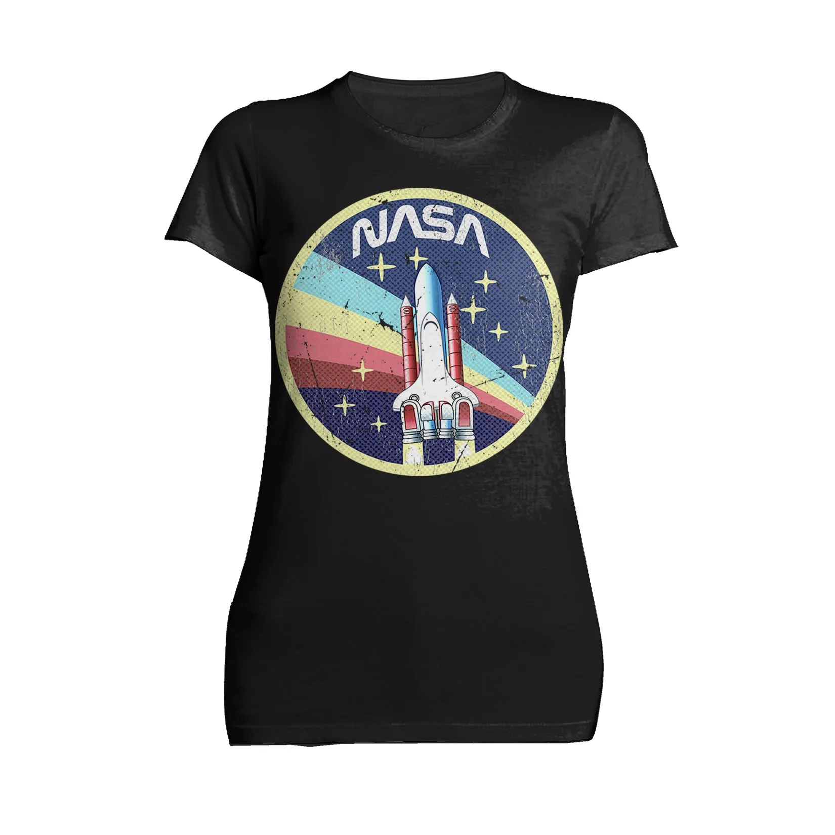 Science Space NASA Logo Rocket Retro Vintage Nerd Geek Chic Official Women's T-shirt