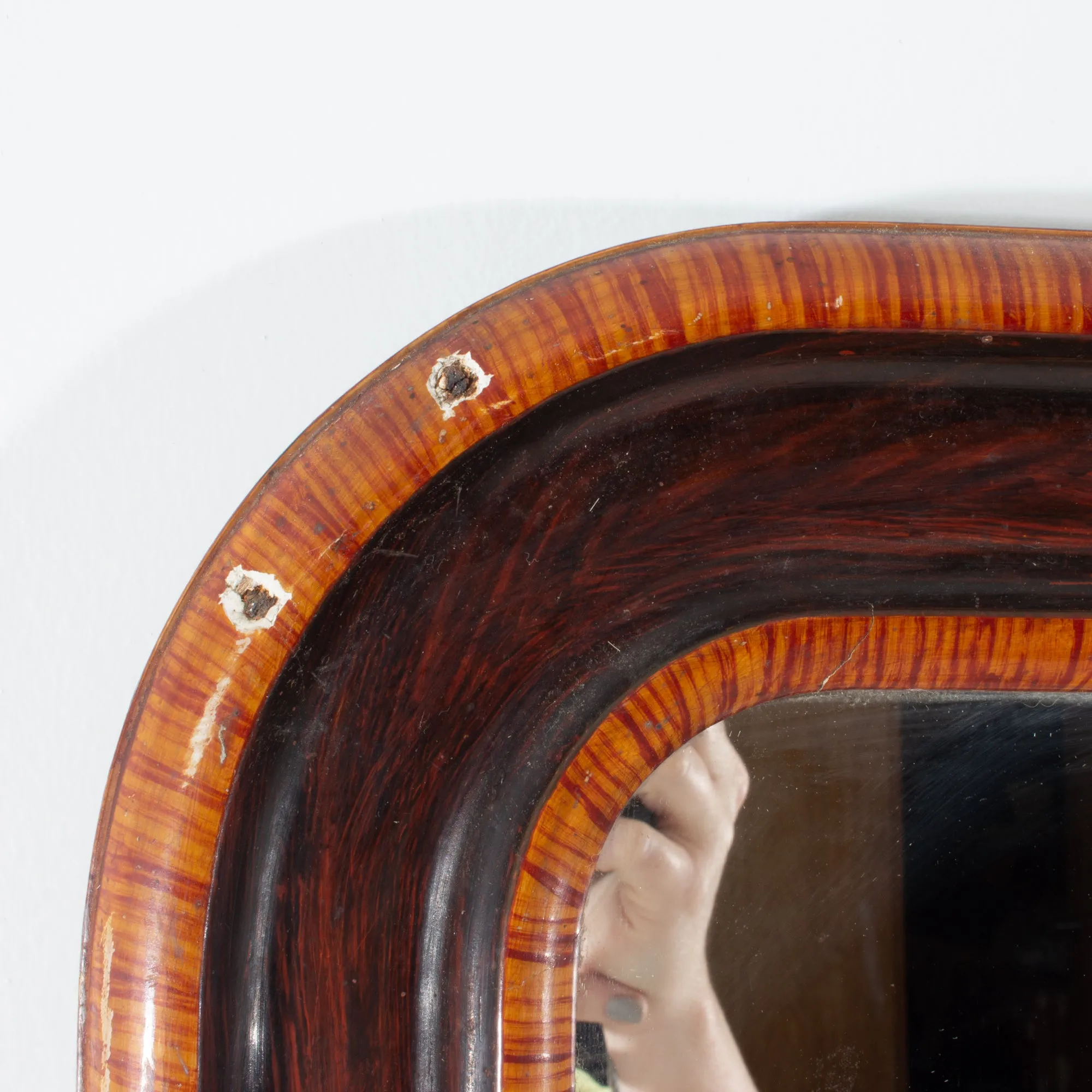 Small Antique French Painted Louis Philippe Mirror