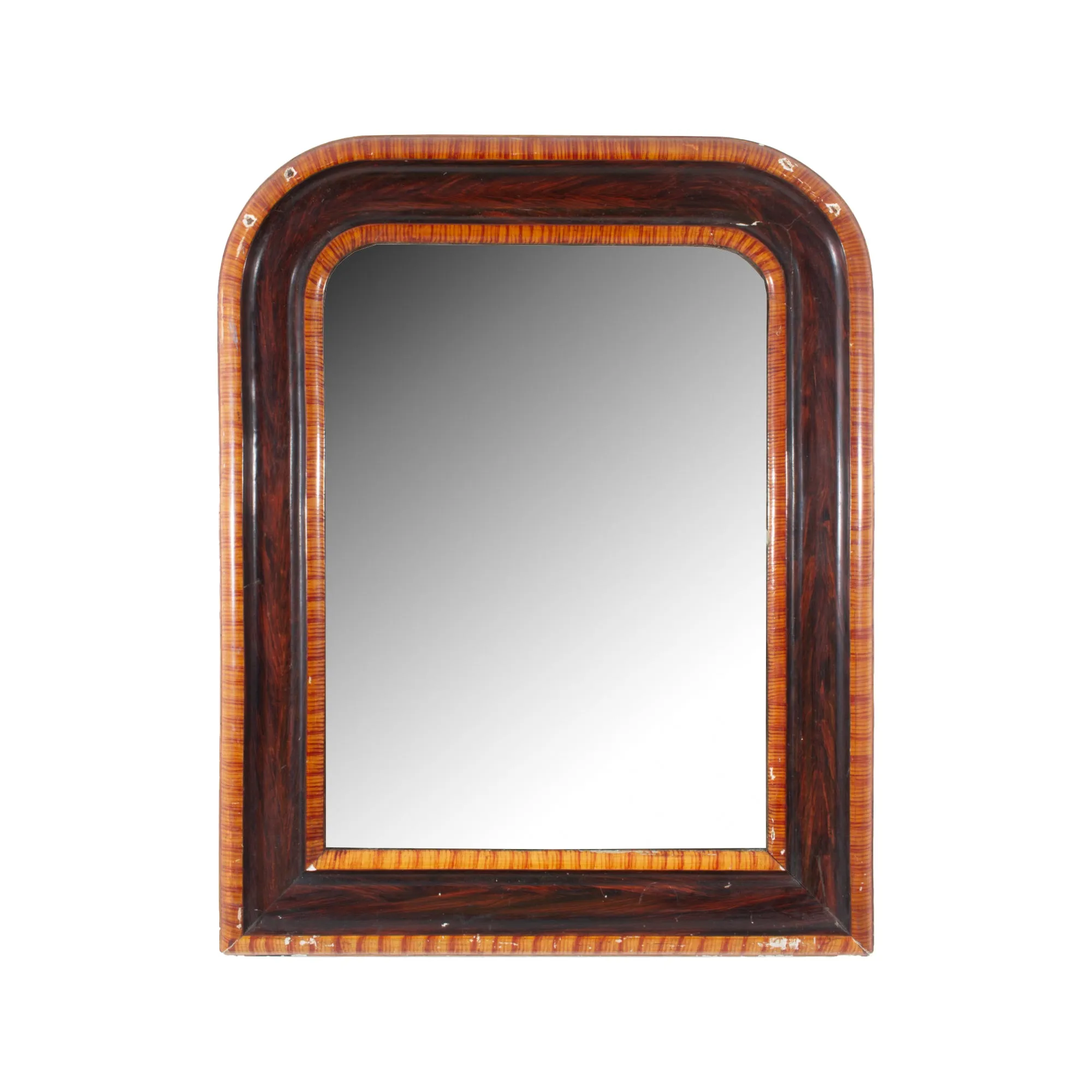Small Antique French Painted Louis Philippe Mirror
