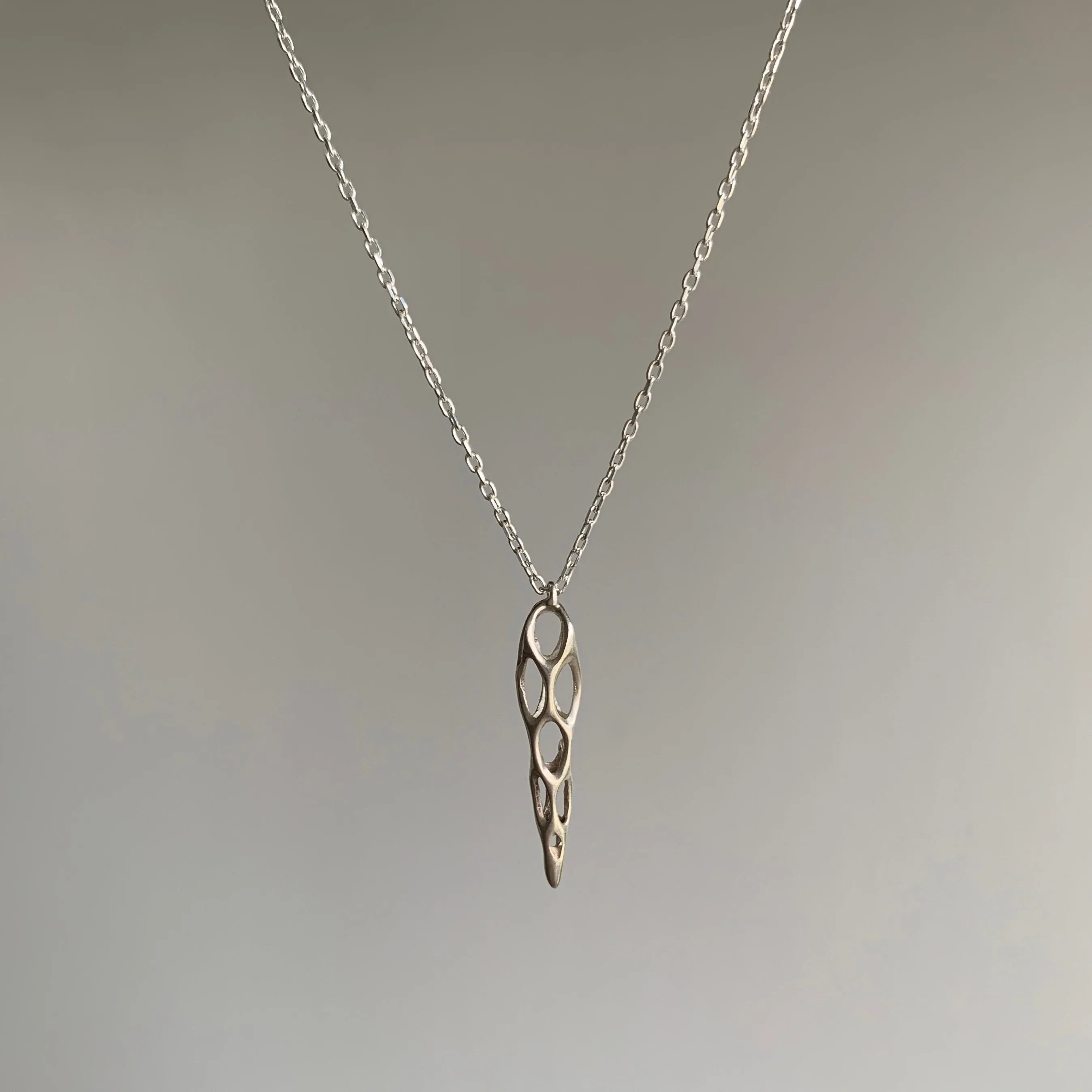 Small Silver Cholla Pendant