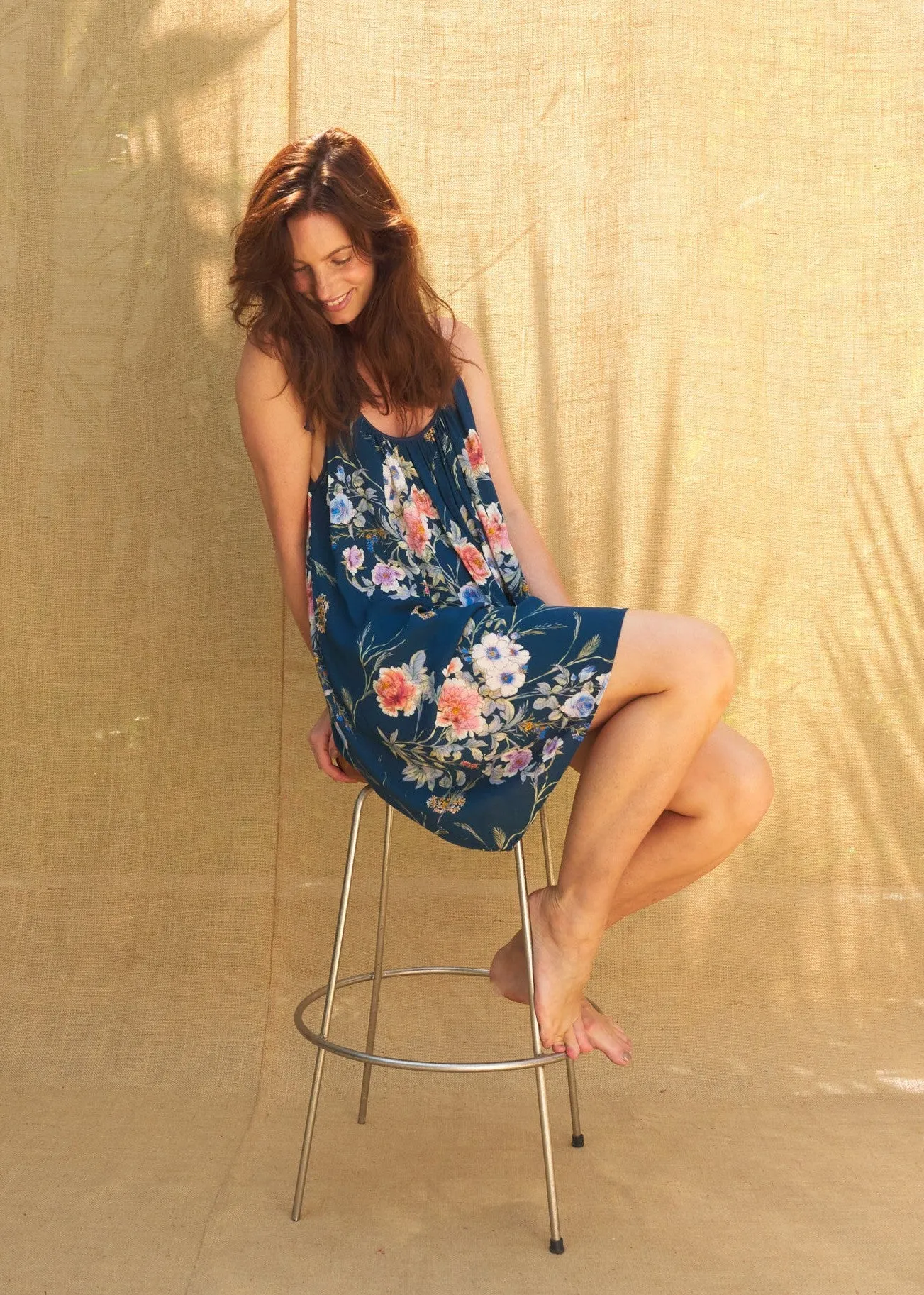 Sophia Nightie in Navy Floral