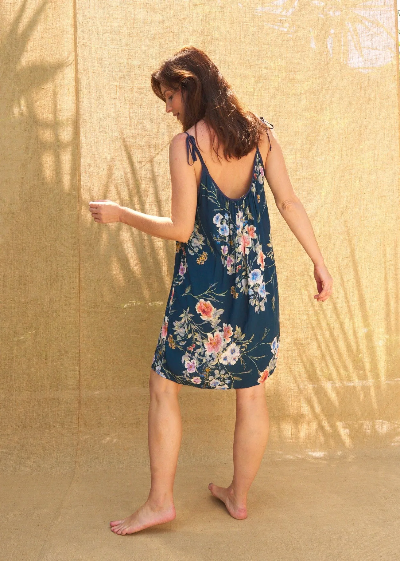 Sophia Nightie in Navy Floral