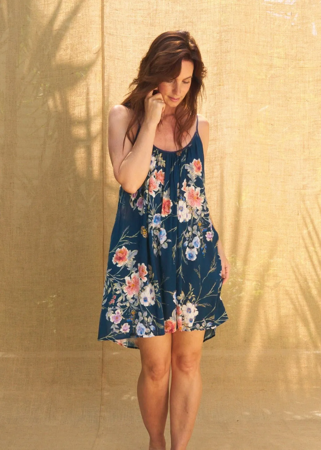 Sophia Nightie in Navy Floral