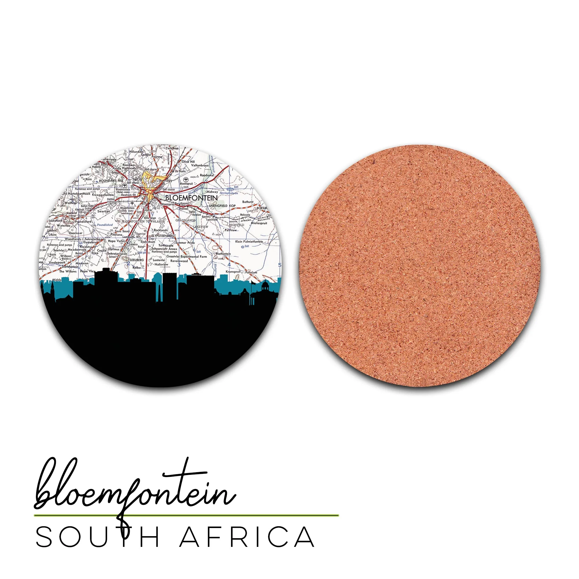 South Africa coaster set, South Africa coasters, South Africa city coaster, South Africa gifts, South Africa souvenir, South Africa barware