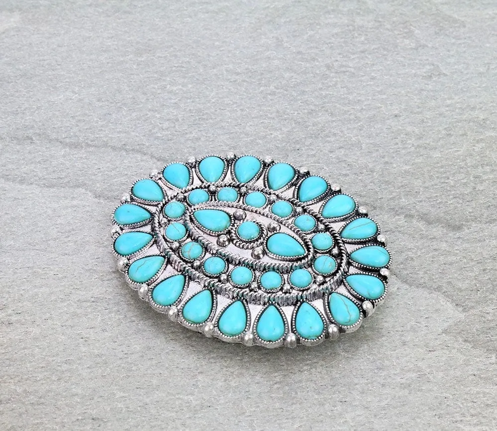 Southwestern Turquoise BELT BUCKLE