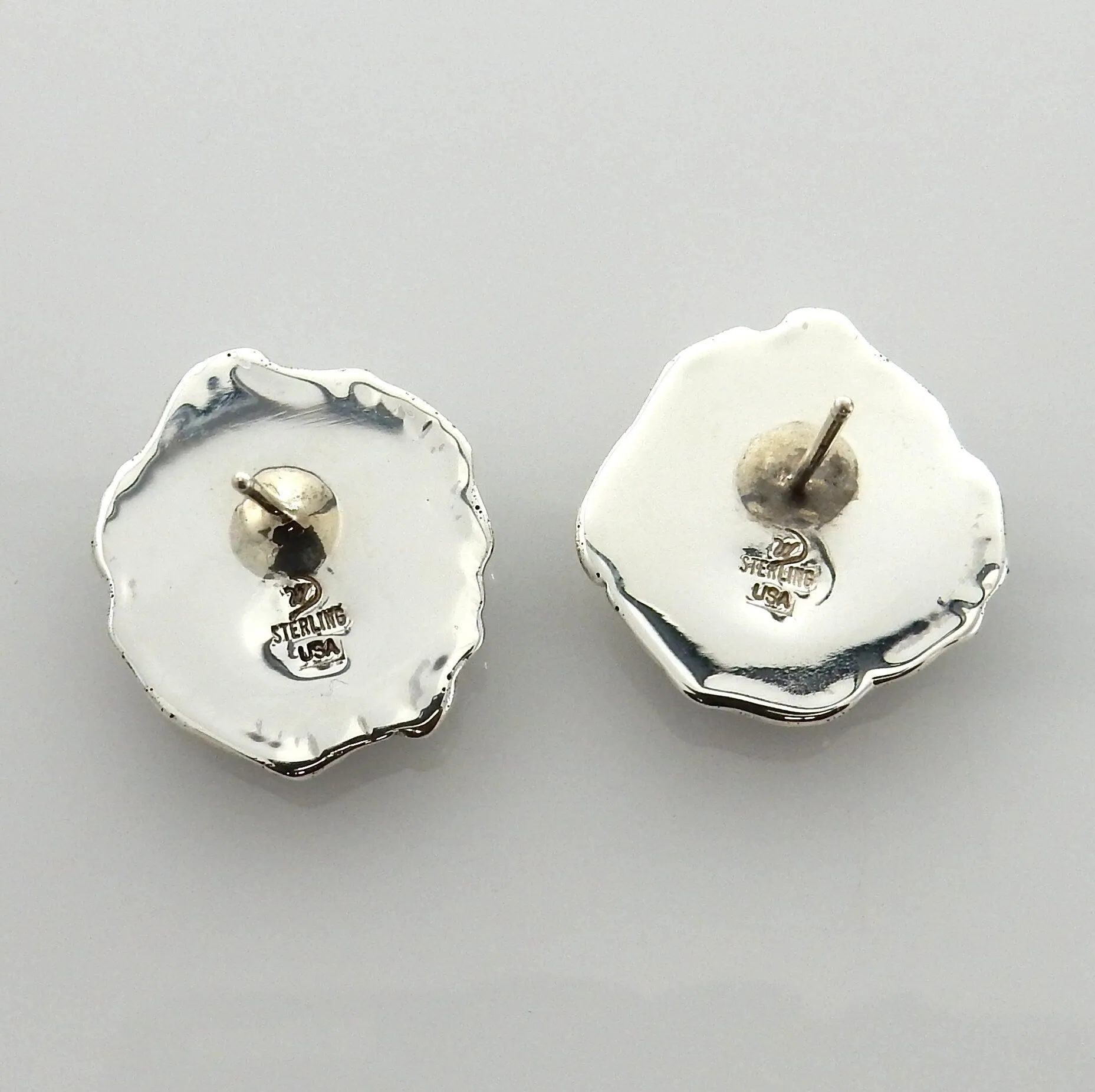 Sterling Silver Tibetan Turquoise Post Earrings