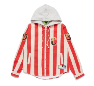STRIPED HOODIE OVER SHIRT