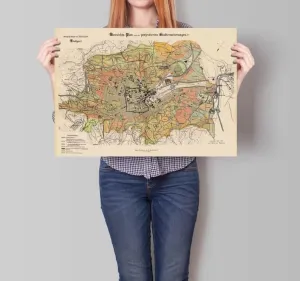 Stuttgart City Map Wall Print| Framed Map Wall Decor