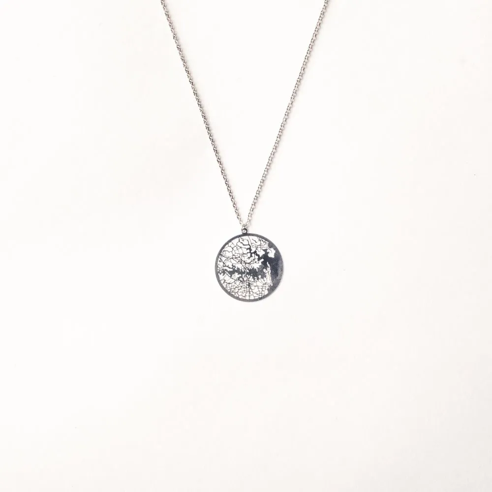 Sydney Silver - City Map Necklace
