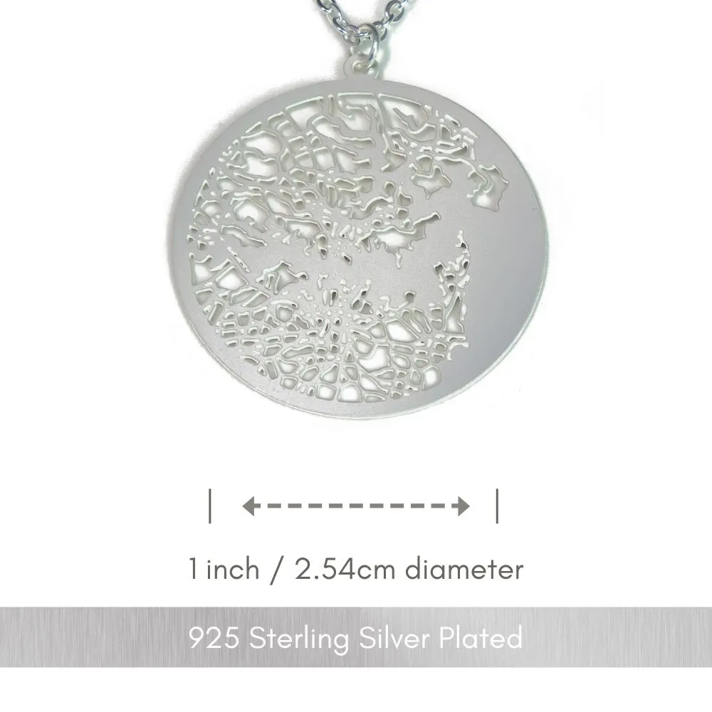 Sydney Silver - City Map Necklace