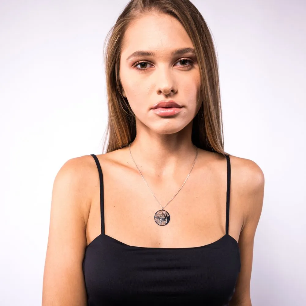 Sydney Silver - City Map Necklace