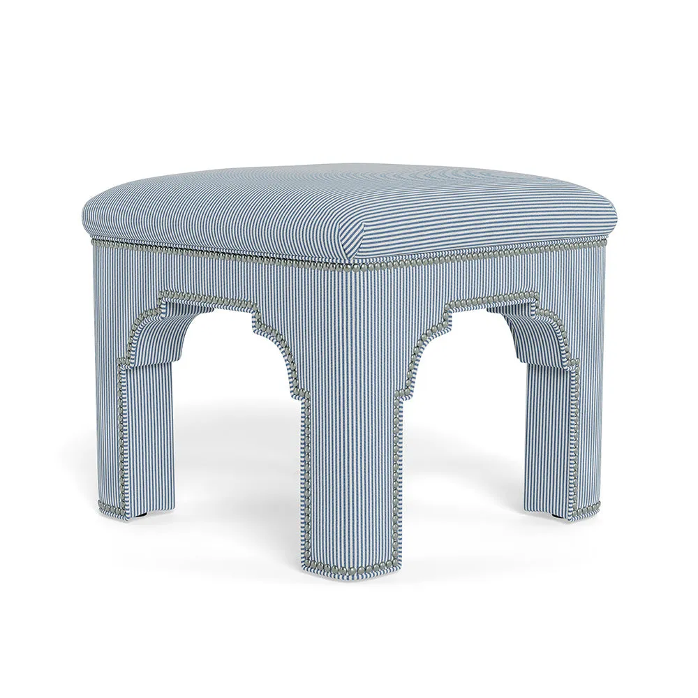 Taj Stool (Striped Cotton - Sample - NYC Metro Area Delivery Only)